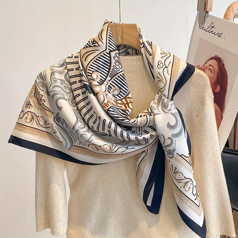 Stone Edit I - Vintage Silk Scarf