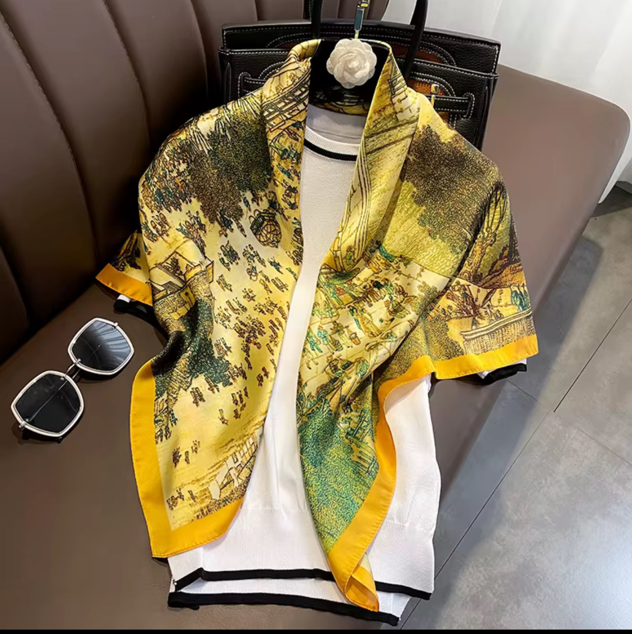 Santorini Edit III - Silk Scarf
