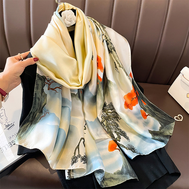 Santorini Collection III - Twill Silk Scarf