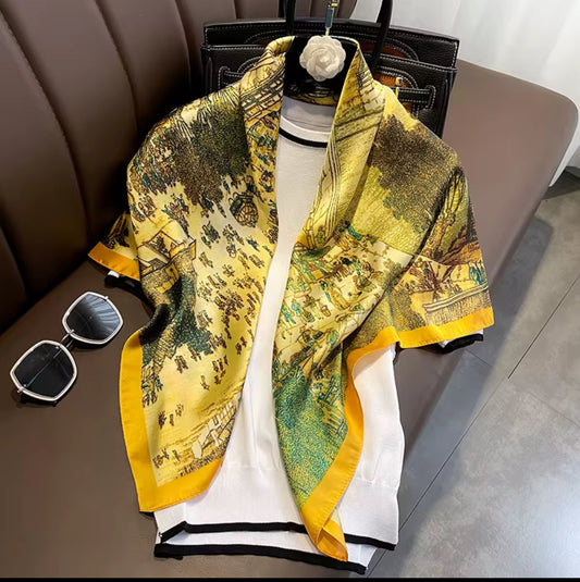 Santorini Edit III - Silk Scarf