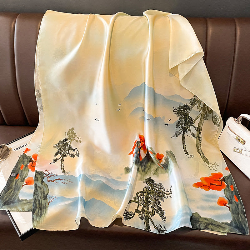 Santorini Collection III - Twill Silk Scarf